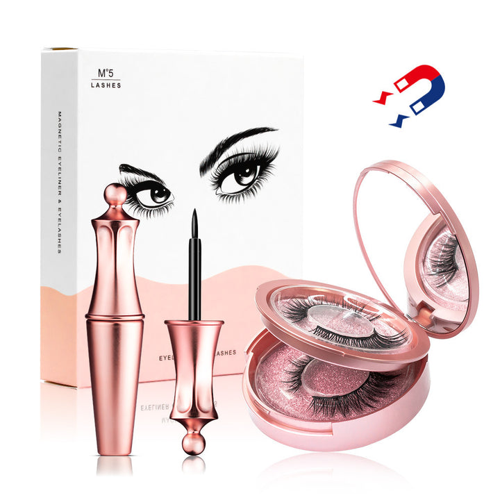 🧲👁️ Magnetic False Eyelashes Set – Reusable Natural Lash Extensions with Magnetic Eyeliner