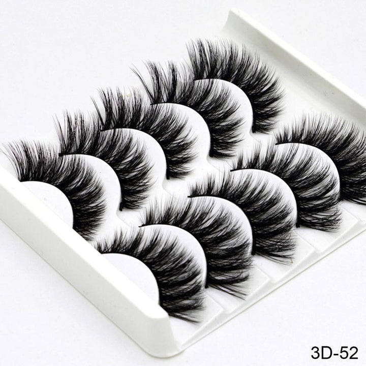 👁️✨ Handmade Chemical Fiber False Eyelashes – Thick 3D Volume Lash Set (Mixed Styles)
