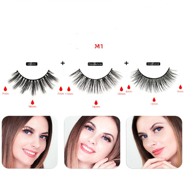 🧲👁️ Magnetic Liquid Eyeliner & Magnetic False Eyelashes Set – Waterproof Reusable Lash Kit with Tweezer