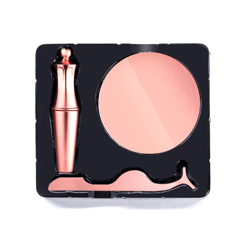 🧲👁️ Natural Long Lasting Magnetic Eyeliner & Magnetic False Eyelashes Set – 5 Pairs with Tweezers & Mirror Case