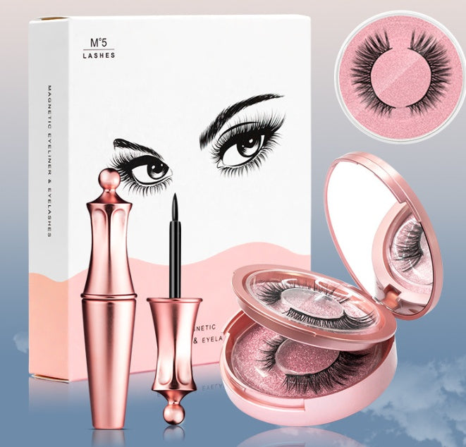 🧲👁️ Magnetic False Eyelashes Set – Reusable Natural Lash Extensions with Magnetic Eyeliner