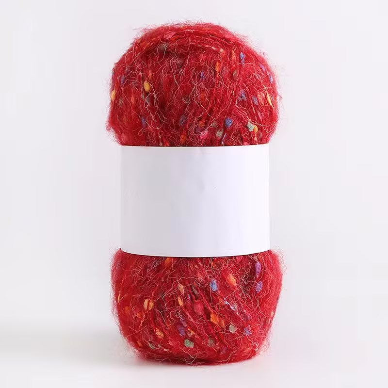 Colored Mohair Knitting Yarn – Soft Hand Woven Mohair Thread for Sweaters, Scarves & DIY Crafts