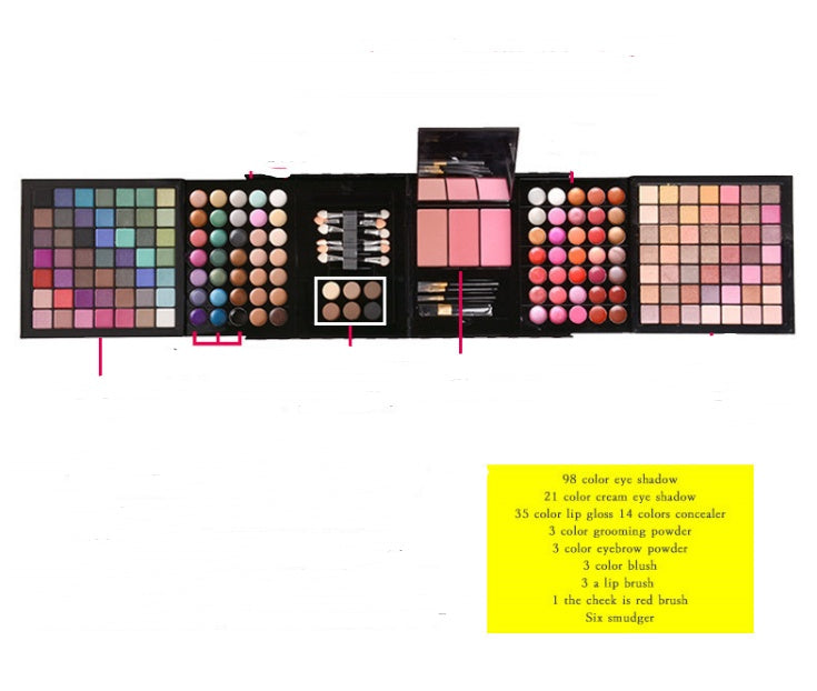 ✨ 177-Color Deluxe Eyeshadow & Bronzing Palette – All-in-One Makeup Set (White Edition) ✨