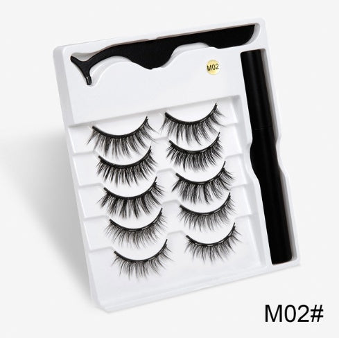 🧲👁️ Magnetic False Eyelashes – Fashion Cotton Stem 1 Pair Set