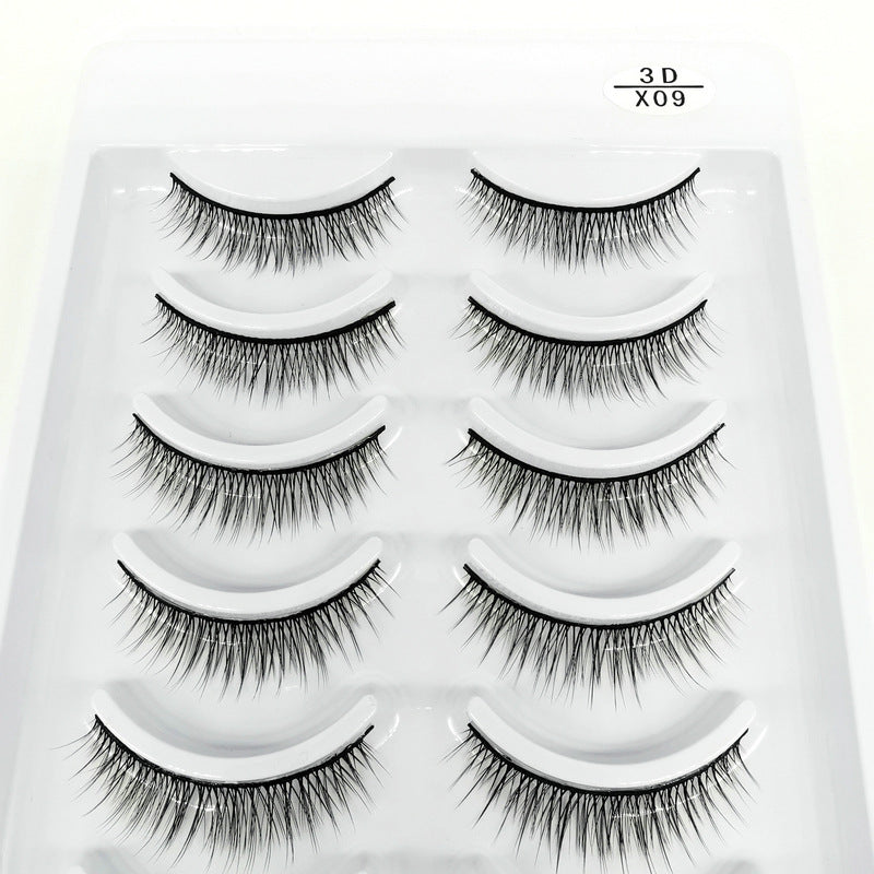 👁️✨ Natural Curling Soft Multilayer Stereoscopic Eyelashes – 10 Pairs