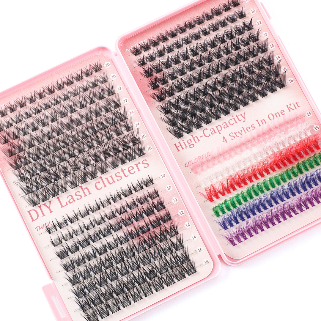 👁️✨ DIY Segmented Natural High-Volume Lash Kit – Large Cluster Set