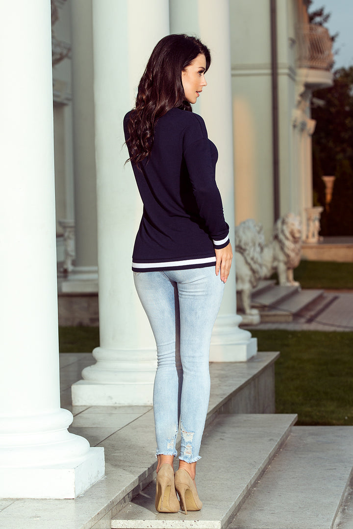 Comfortable sweatshirt - navy blue