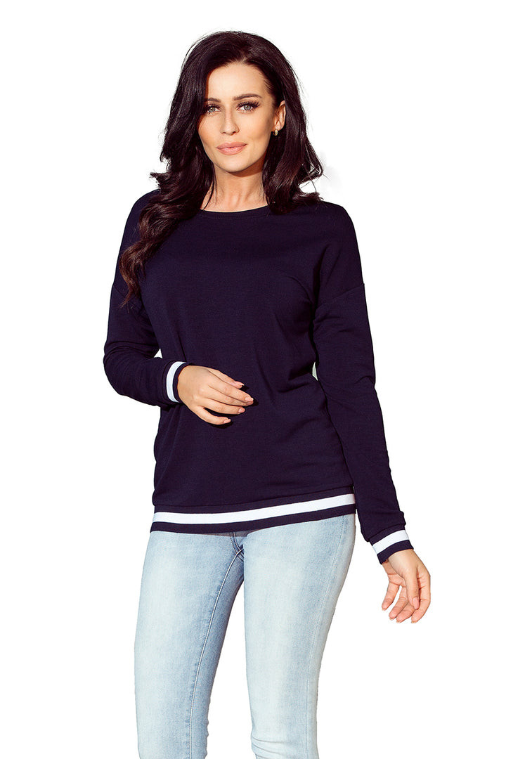 Comfortable sweatshirt - navy blue