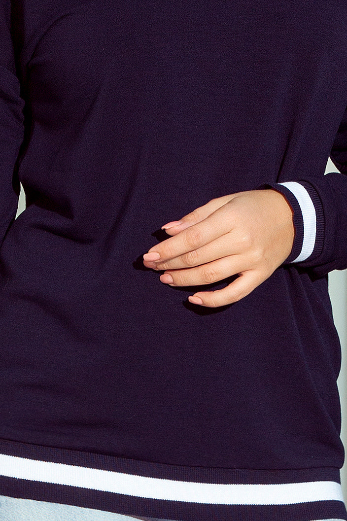 Comfortable sweatshirt - navy blue