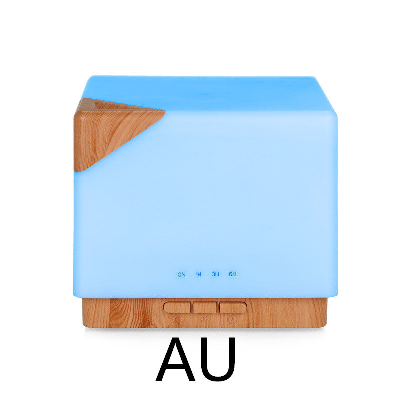 💧🧊 Water Cube Wood Grain Ultrasonic Humidifier | Aromatherapy Cold Mist Machine ✨