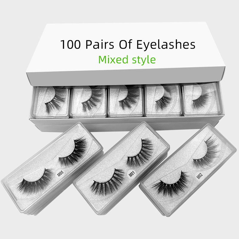 👁️✨ 3D False Eyelashes Set – Imitation Mink Elongated Eye Tail Lash Kit with Tools