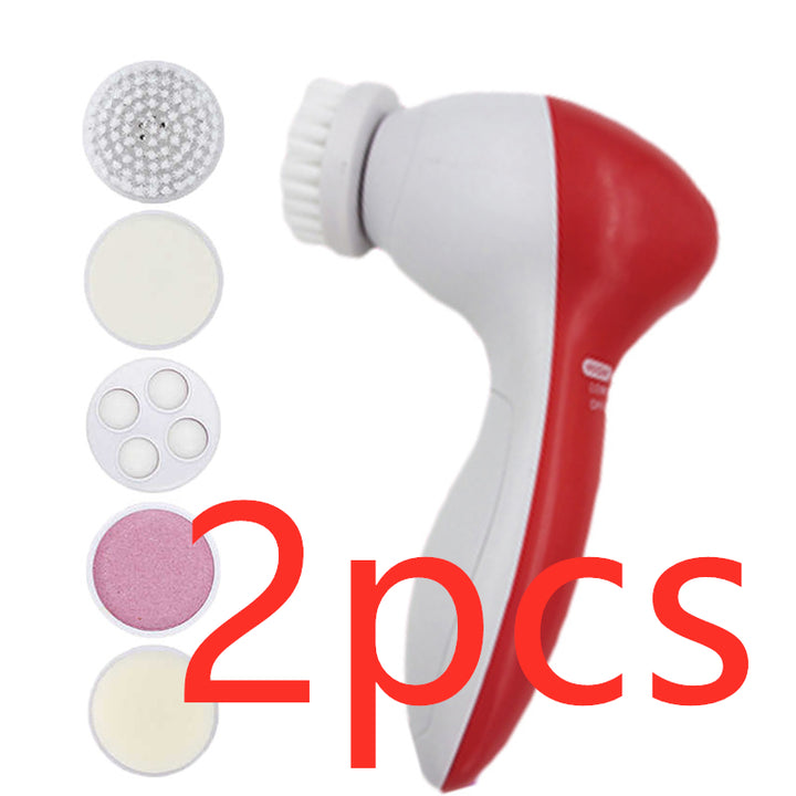 💖✨ 5-in-1 Electric Facial Cleansing Instrument | Multi-Head Skin Care & Massage Beauty Device