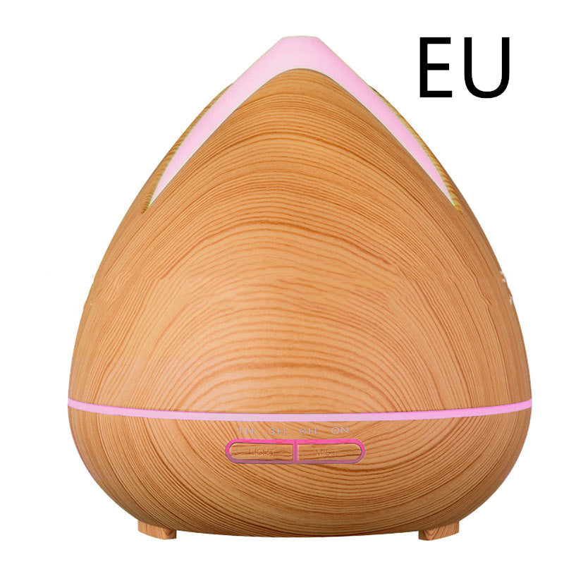 🌿💧 Wood Grain Air Humidifier | Ultrasonic LED Night Light 🌈✨