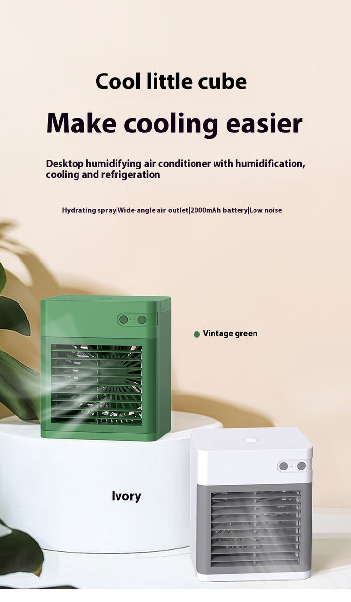 ❄️💧 Desktop Mini Air Cooler Humidifier | USB Water Cooling Fan ✨