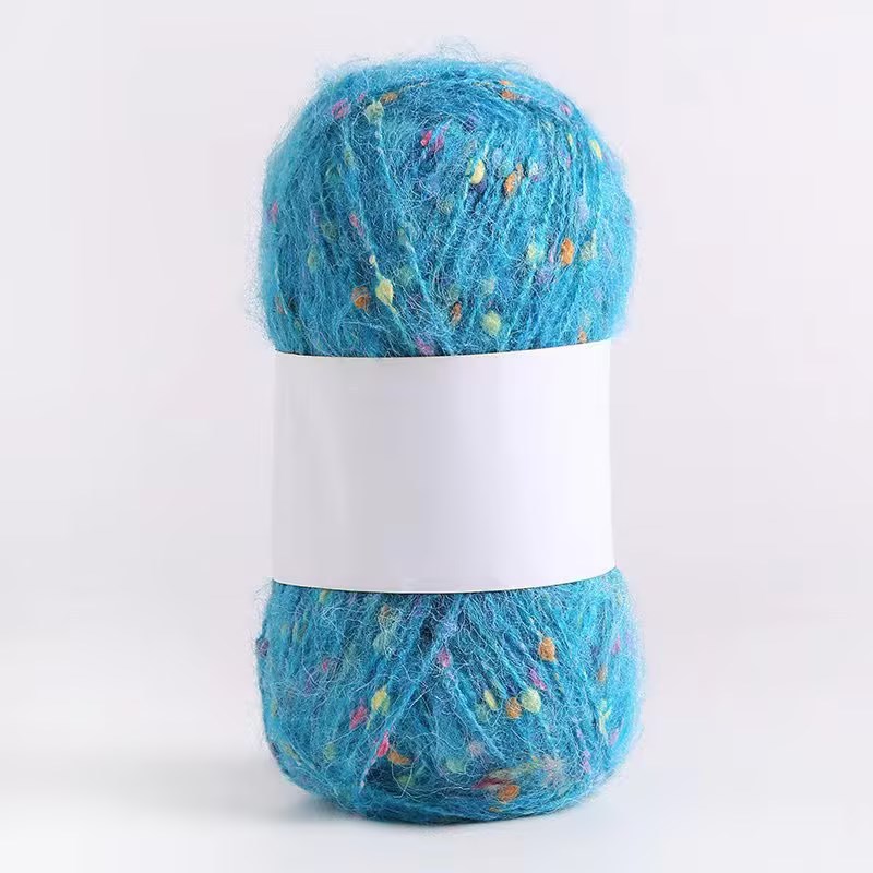 Colored Mohair Knitting Yarn – Soft Hand Woven Mohair Thread for Sweaters, Scarves & DIY Crafts