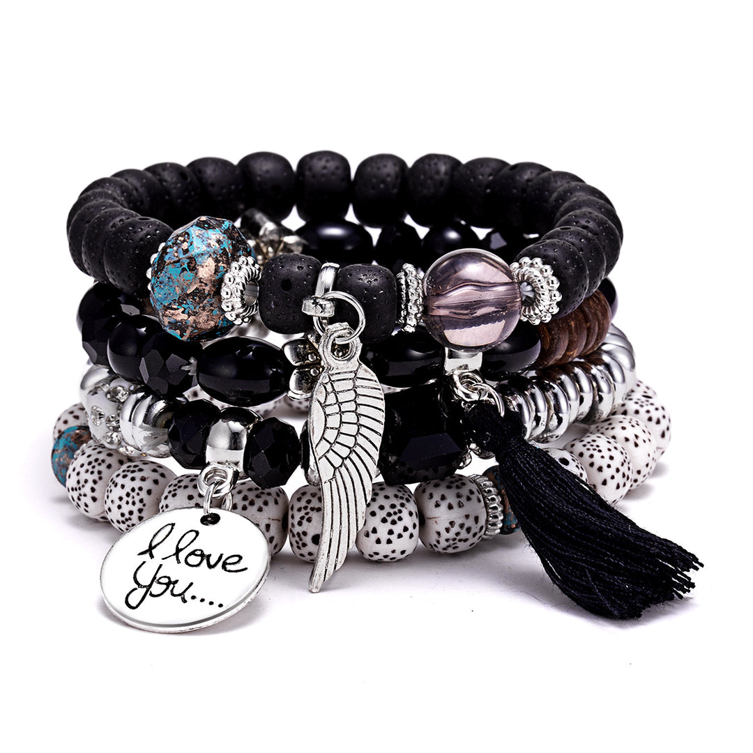 Ethnic Style Tassel Bracelet – Mixed Material Design
