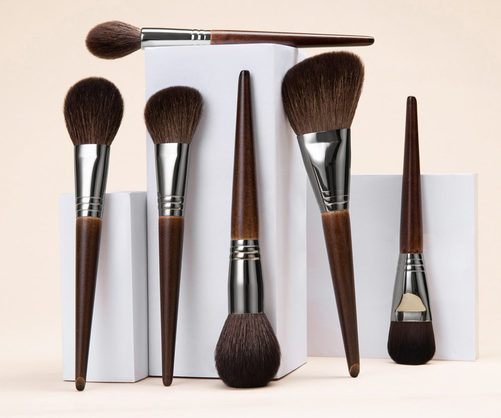 ✨ Makeup Brush Set — Animal Hair Eyeshadow, Base & Blending Brushes 💄