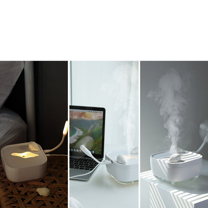 🐻💧 Cute Polar Bear Humidifier | 700ML USB Ultrasonic Mist Maker with Touch Control