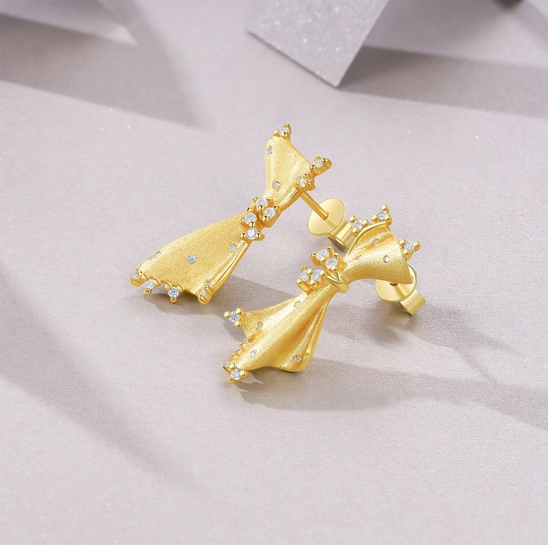 Minimalist Moissanite Stud Earrings – Gold-Plated S925 Silver