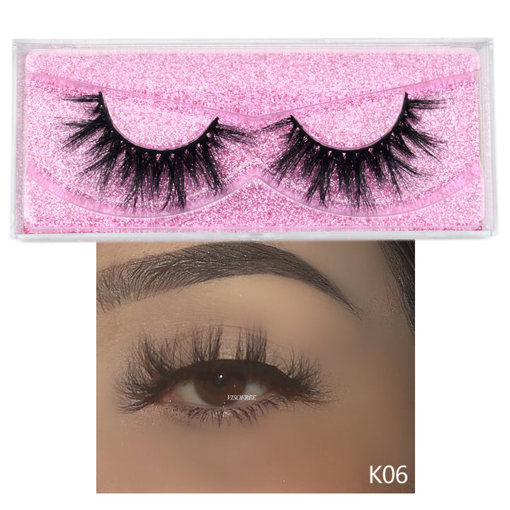 👁️✨ 3D False Eyelashes – Reusable Glam Lash Set with Pink Glitter Box