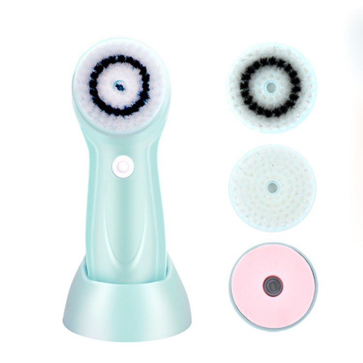 🧼💆‍♀️ Waterproof Facial Cleansing Instrument – Deep Pore Face Wash Brush Kit (Replaceable Head)