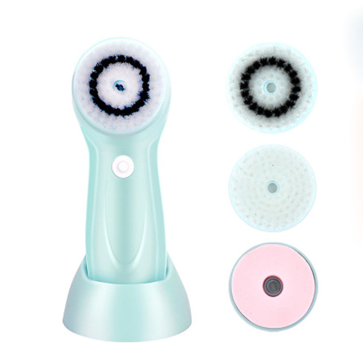 🧼💆‍♀️ Waterproof Facial Cleansing Instrument – Deep Pore Face Wash Brush Kit (Replaceable Head)