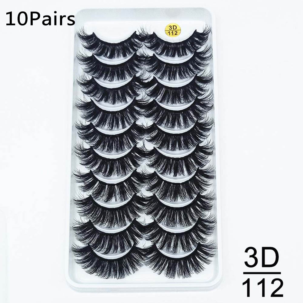 👁️✨ Ten Pairs of False Eyelashes – Handmade Soft Fiber Lash Set