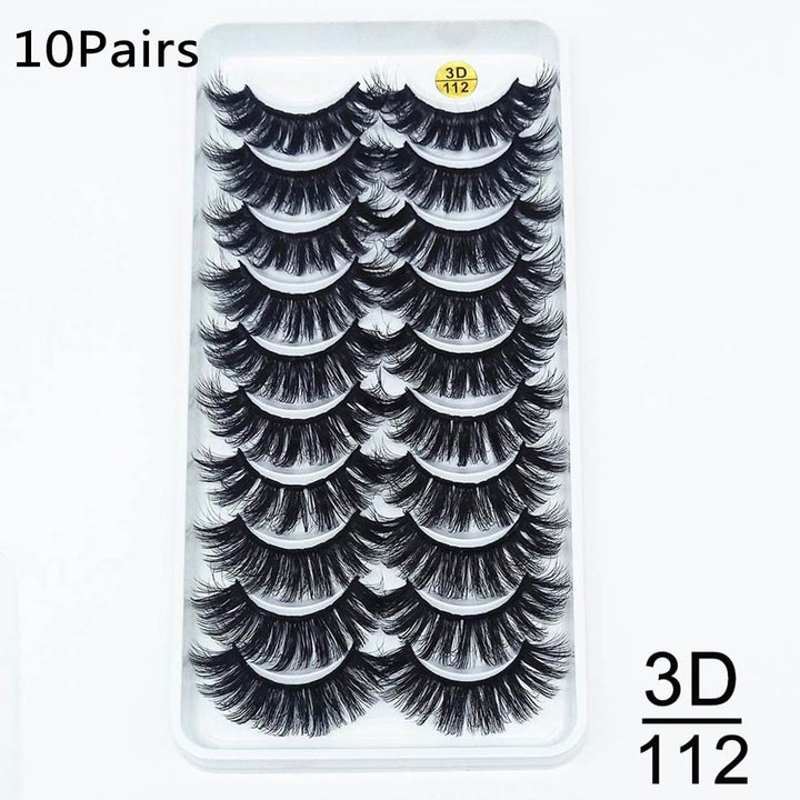 👁️✨ Ten Pairs of False Eyelashes – Handmade Soft Fiber Lash Set