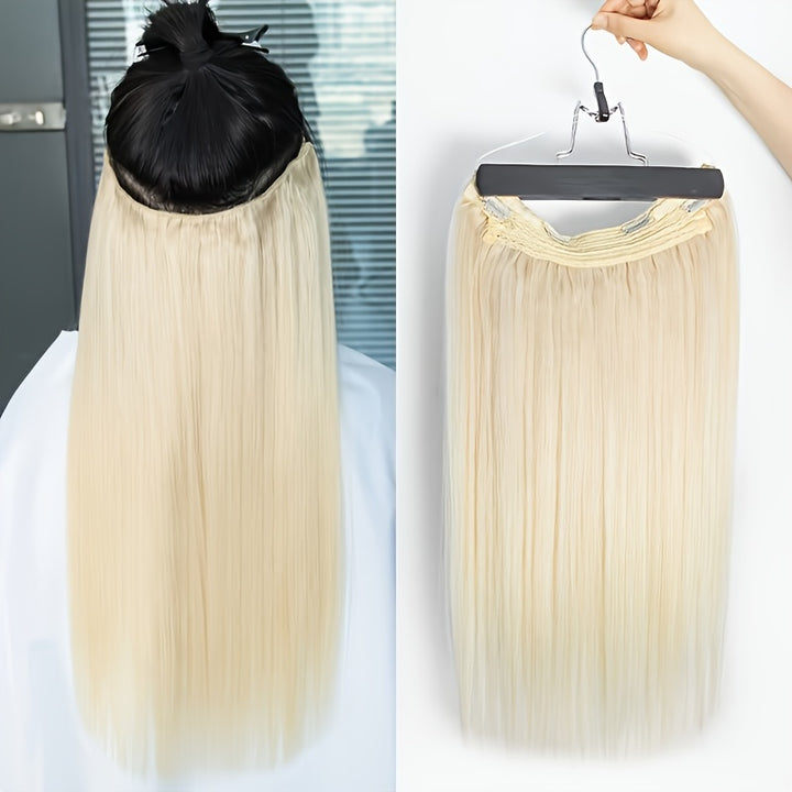 Invisible Clip-In Hair Extensions – Real Human Hair with Fish Wire and 4 Secure Clips | 12"-24" Natural Hairpieces for Volume & Length