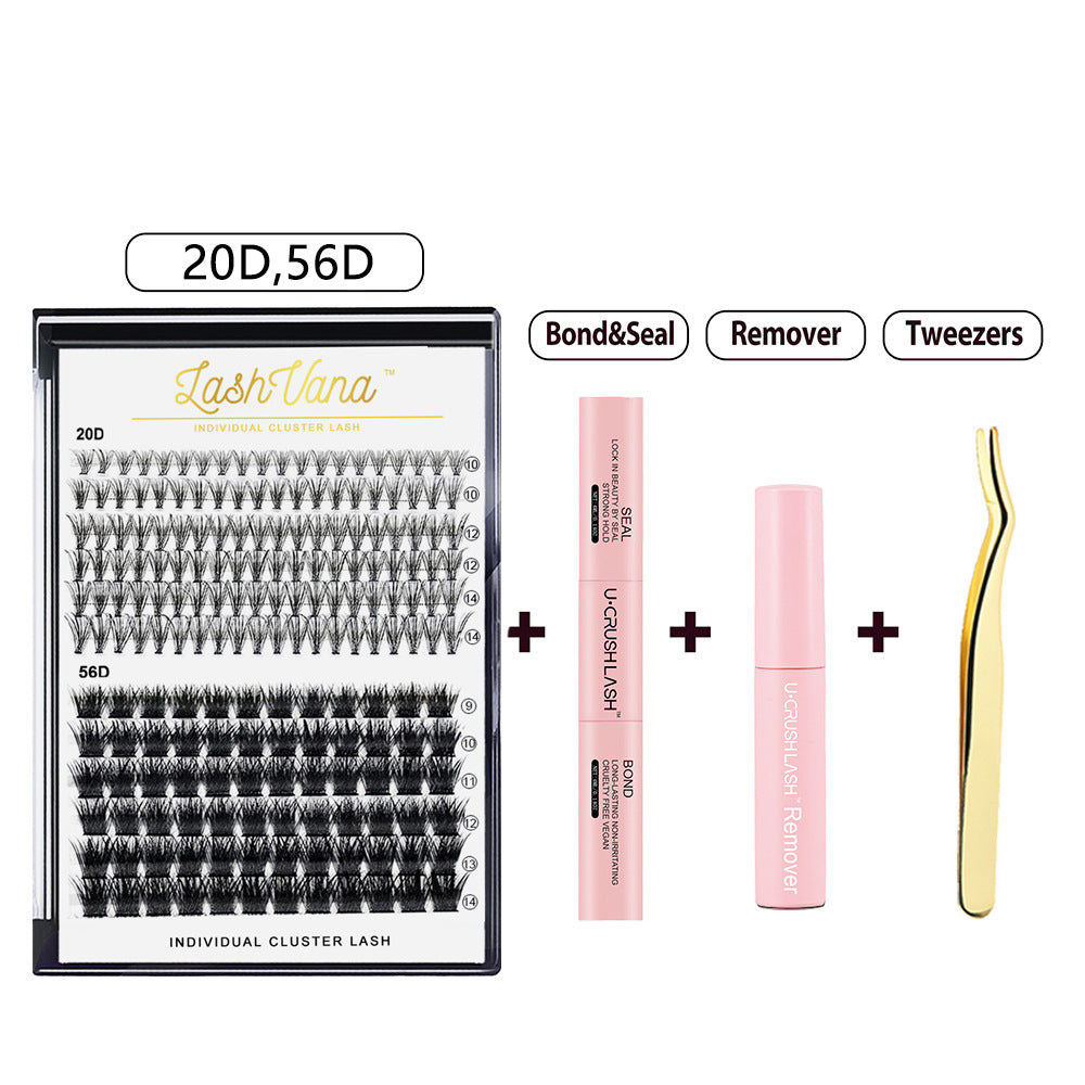 👁️✨ Set of Thick Curly False Eyelashes – Complete Lash Makeup Kit