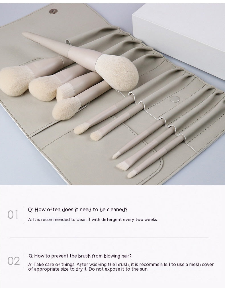 ✨ Portable Matte Gray Professional Makeup Brush Set — 10-Piece Artist Kit 💄