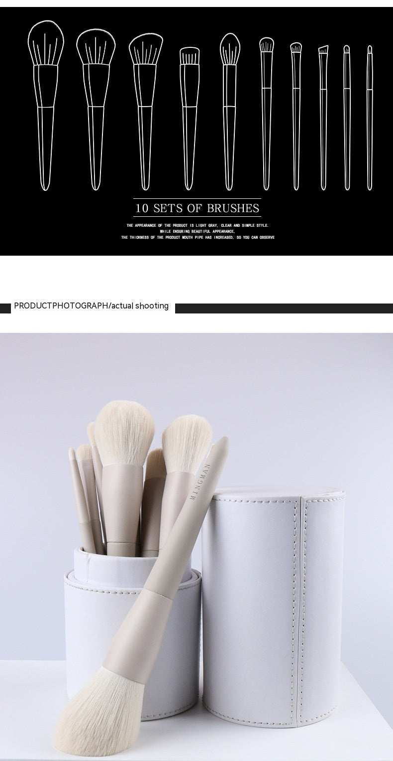 ✨ Portable Matte Gray Professional Makeup Brush Set — 10-Piece Artist Kit 💄