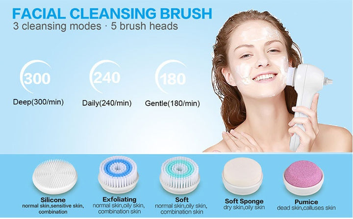 🧼🖤 Multifunctional Face Cleaning Brush | Electric Blackhead Remover & Pore Cleansing Machine