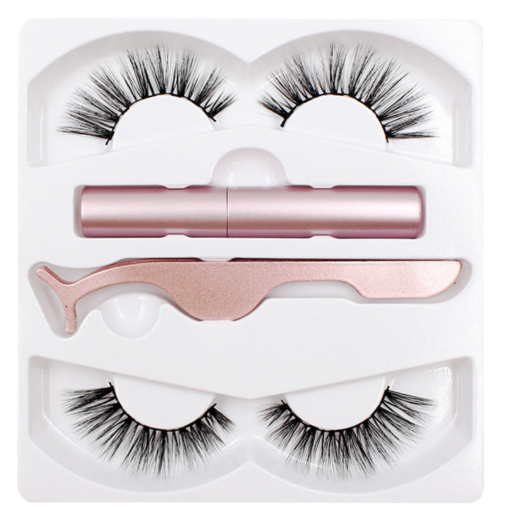 🧲👁️ Magnetic Liquid Eyeliner & Magnetic False Eyelashes Set – Waterproof Reusable Lash Kit with Tweezer