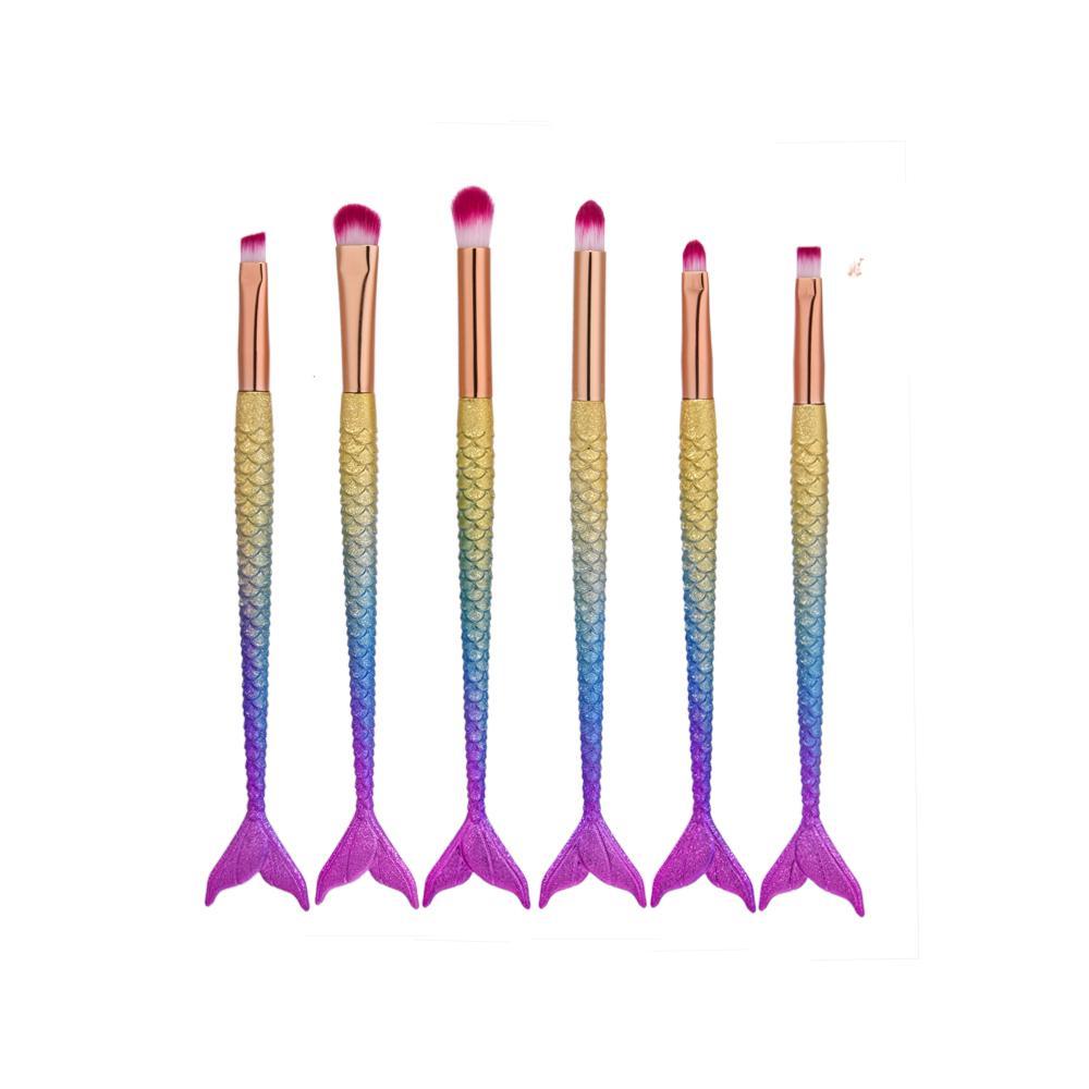 ✨ Mermaid Makeup Brush — Multicolor Beauty Tool 🧜‍♀️💄