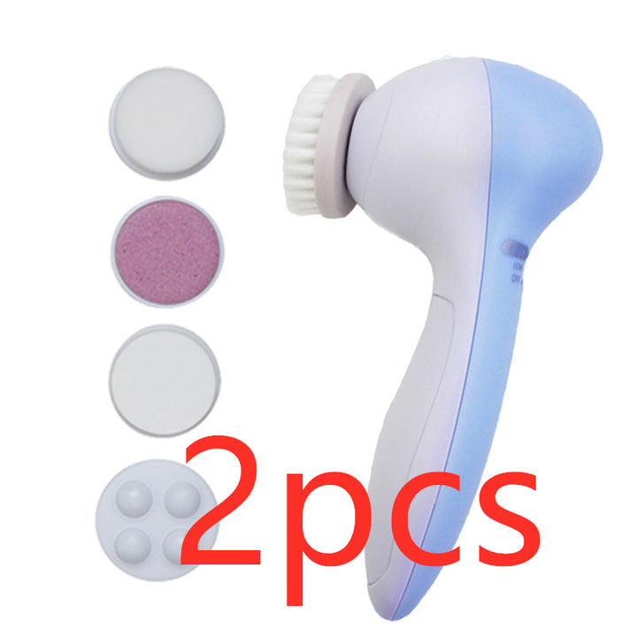 💖✨ 5-in-1 Electric Facial Cleansing Instrument | Multi-Head Skin Care & Massage Beauty Device