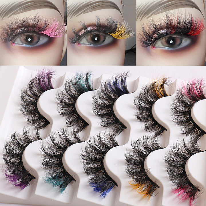 👁️✨ Fashion High Color Fried Curly Eyelashes – Thick Fluffy Faux Mink Lashes
