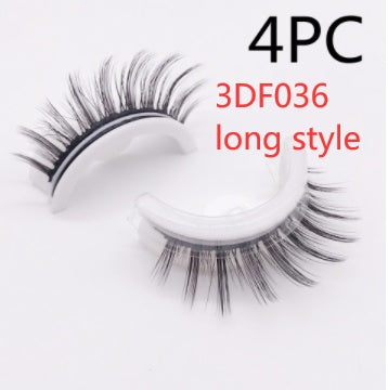 👁️✨ Reusable 3D Mink Lashes – Self-Adhesive Natural False Eyelashes (Glue-Free Silk Style)
