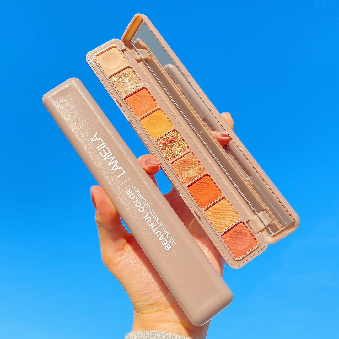 ✨ Keyboard Fingertip 9-Color Eyeshadow Palette – Matte & Pearlescent Makeup Disc ✨