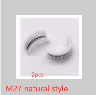 👁️✨ Reusable 3D Mink Lashes – Self-Adhesive Natural False Eyelashes (Glue-Free Silk Style)