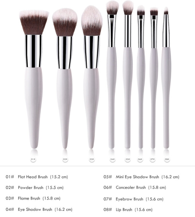 ✨ 8-Piece Makeup Brush Set & Tools — Beauty Cover Brush Kit 💄