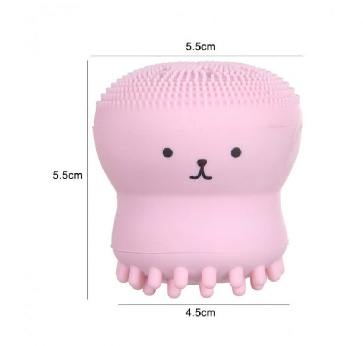 🧼🐙 Cartoon Octopus Silicone Wash Brush | Foaming Facial Cleansing & Massage Brush