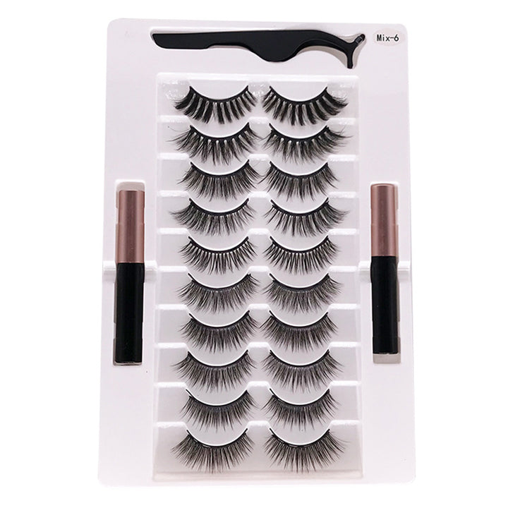 🧲👁️ Magnetic Liquid Eyeliner & Natural Eyelash Set – Reusable Magnetic Lash Kit