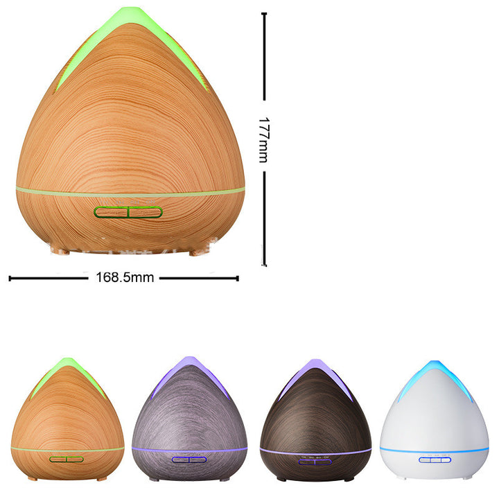 🌿💧 Wood Grain Air Humidifier | Ultrasonic LED Night Light 🌈✨