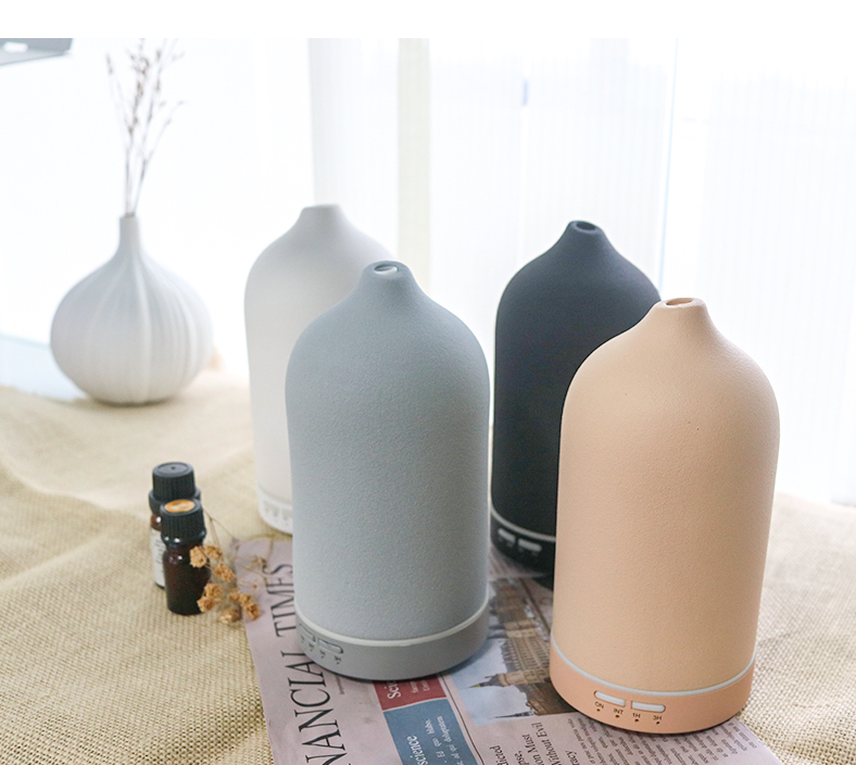 🌸💧 5 Colors Ceramic Aroma Diffuser | Ultrasonic Humidifier 🌿✨