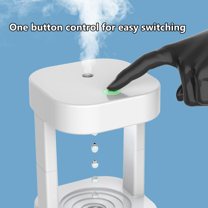 💧✨ Anti-Gravity Water Drop Humidifier | 580ML USB Mist & Ambient Light 🌙
