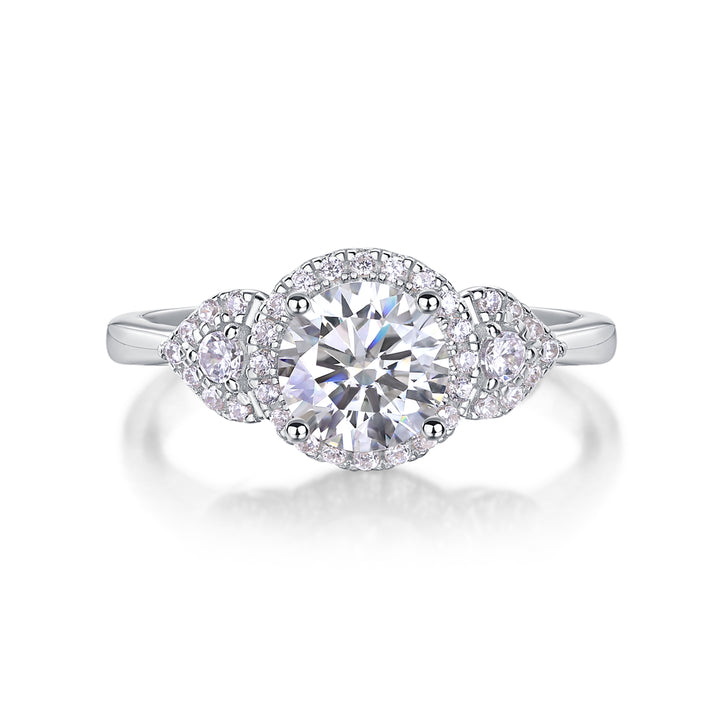 💍 Light and Shadow 1-Carat Moissanite Wedding Ring – Platinum-Plated S925 Silver (3.2g, Sizes 5–9) 💍