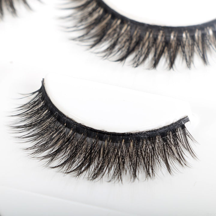 👁️✨ 3D Self-Adhesive False Eyelashes – Reusable Natural Curly Lash Extensions