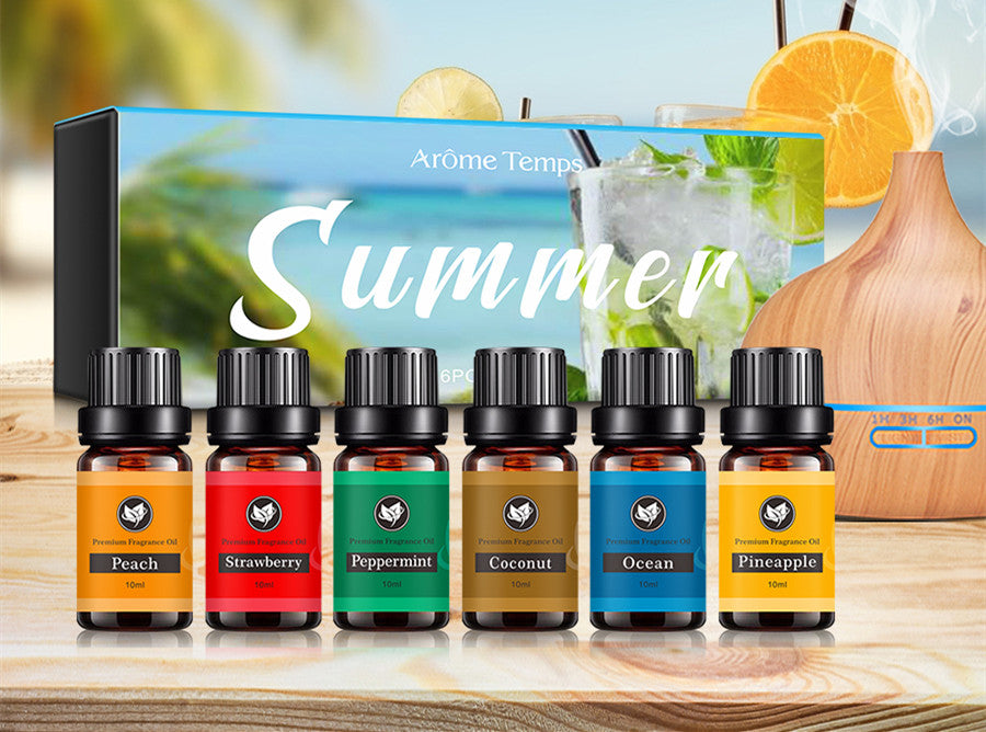 ✨ 16 Theme Atmosphere Flameless Essential Oil Set — 6 × 60ml 🌿💧