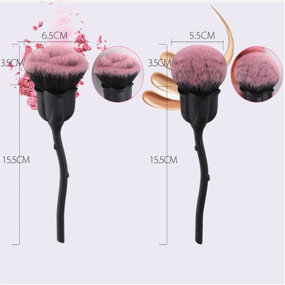 ✨ Rose Makeup Brush — Portable Beauty Tool 💄🌹